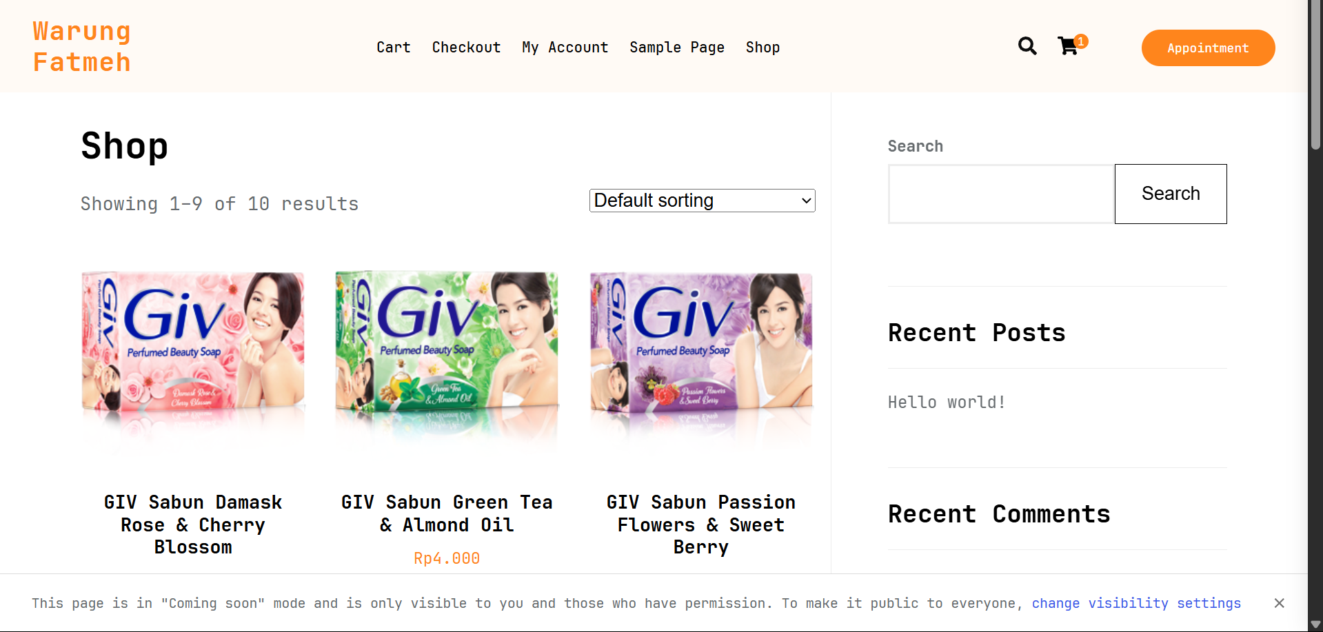 Warung Fatmeh E-Commerce Banner